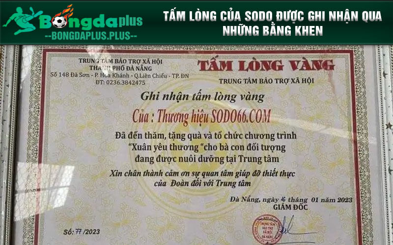 Xuân Yêu Thương 2024 Cùng Sodo66 Tại Thành Phố Đà Nẵng Tấm lòng của Sodo được ghi nhận qua những bằng khen